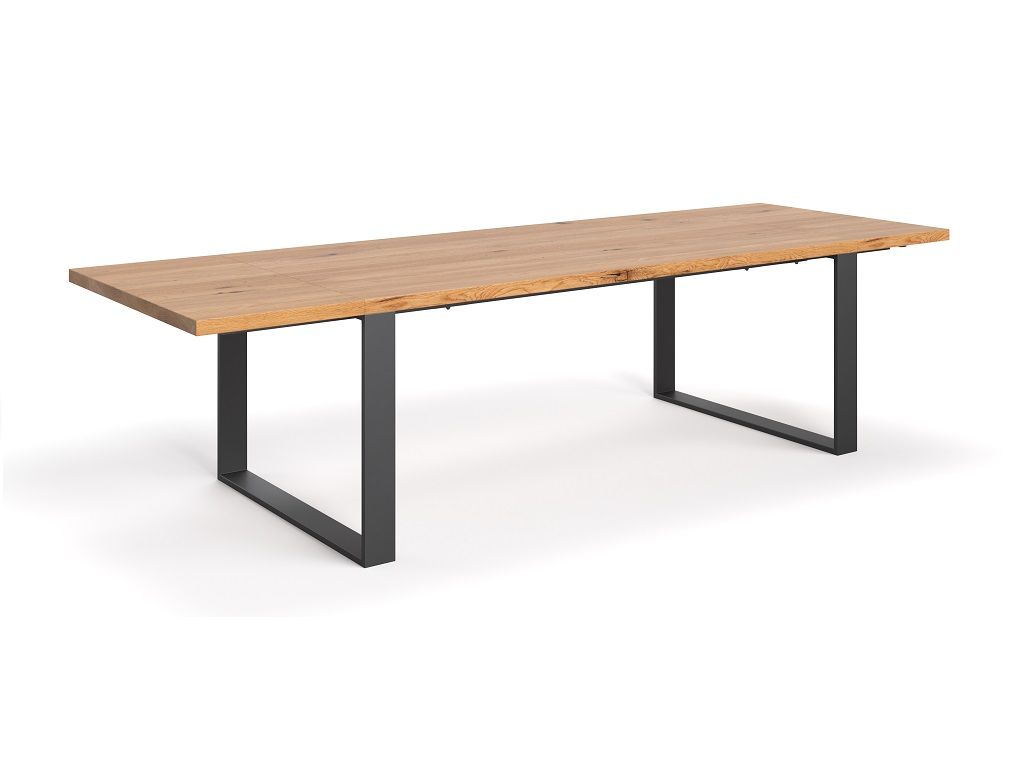 Table rectangulaire extensible en chêne massif : 2 allonges