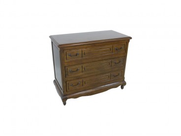 Commode en bois massif Vernis foncé