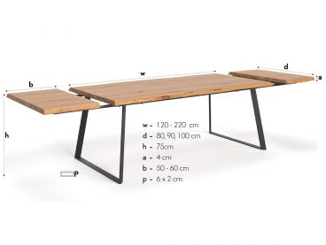 Table de repas extensible Rimouski